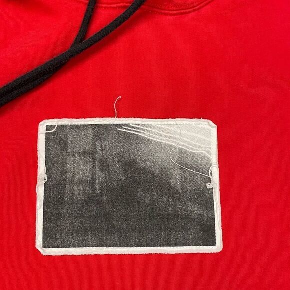 7N For All Mankind Dream Your Future Pullover Hoodie Men Medium Red - Picture 2 of 7